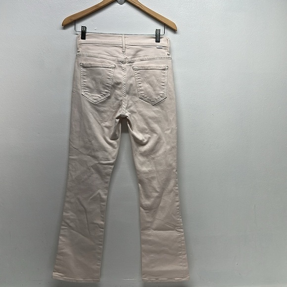 Mother Denim The Insider Flood High Rise Flare Jeans Ivory Play Date Size 27 - Picture 10 of 12